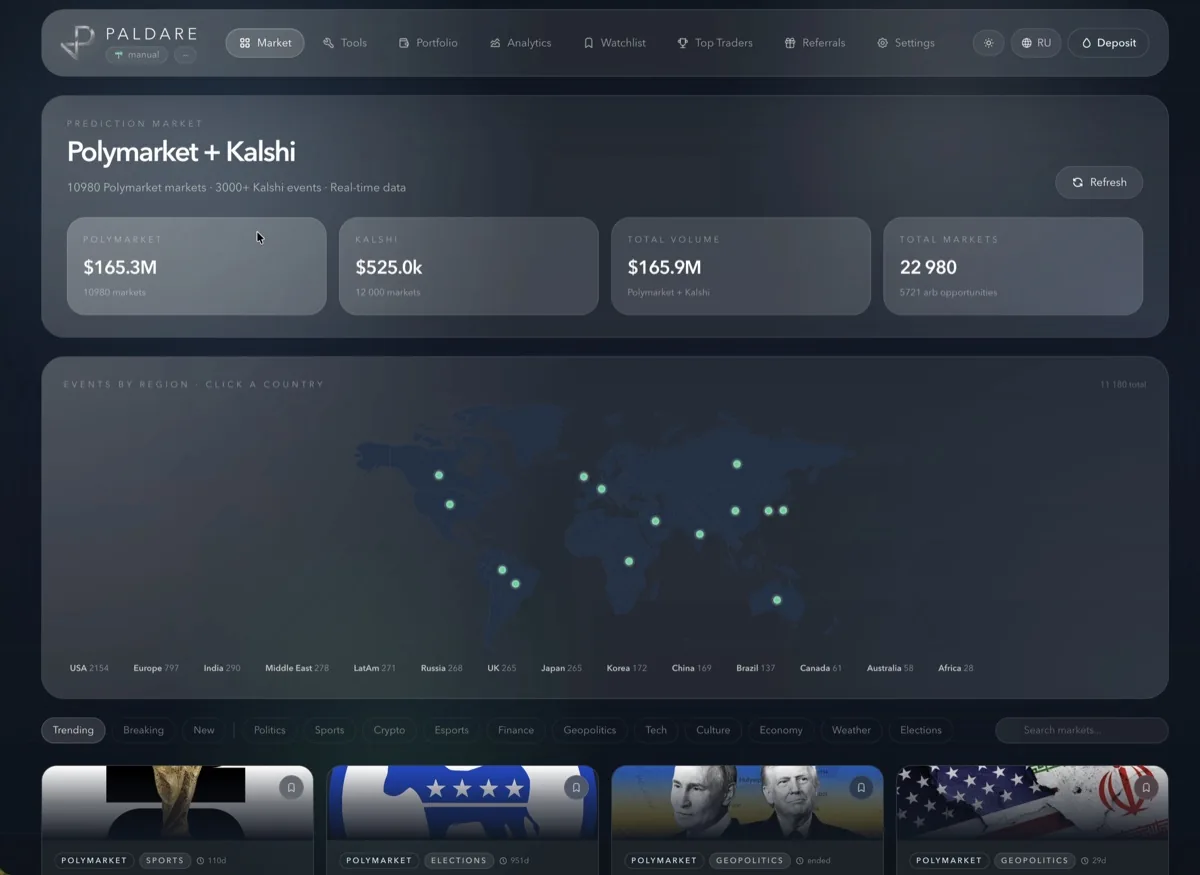 Paldare: real product screen